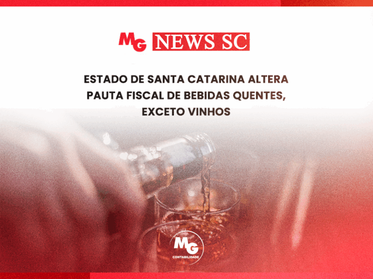 ESTADO DE SANTA CATARINA ALTERA PAUTA FISCAL DE BEBIDAS
