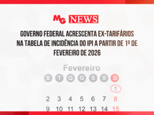 GOVERNO FEDERAL ACRESCENTA EX-TARIFÁRIOS NA TABELA DE INCIDÊNCIA DO IPI A PARTIR DE 1º DE FEVEREIRO DE 2026