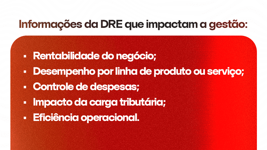 Informações da DRE que impactam a gestão
